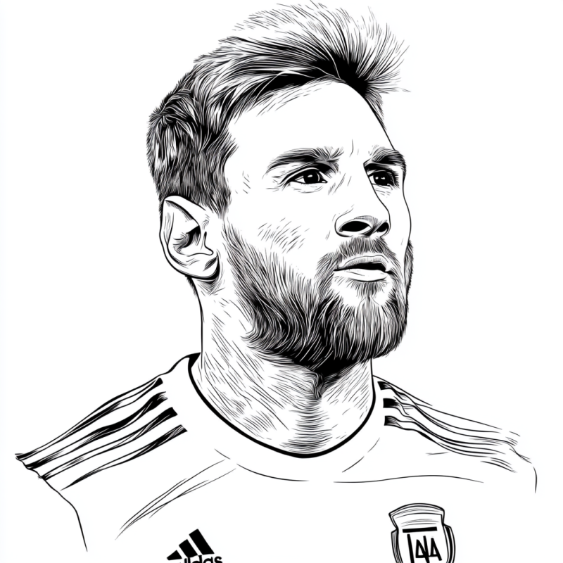 Desenho de Lionel Messi para Colorir: Libere Sua Criatividade