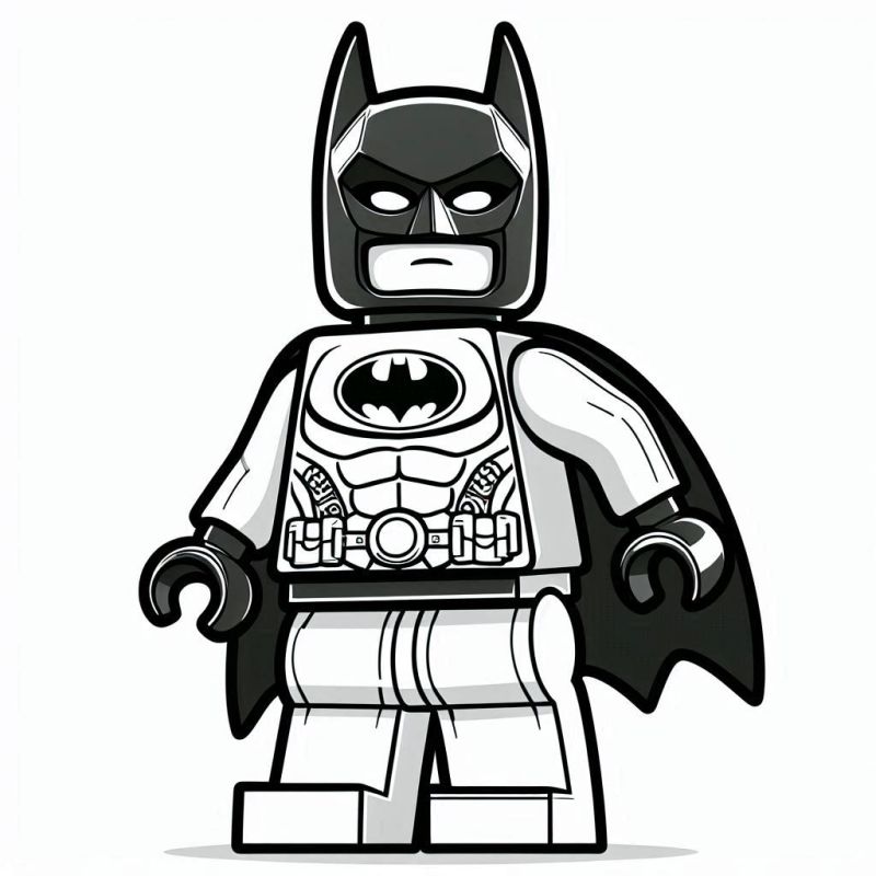 Desenho Detalhado do Batman Lego para Colorir