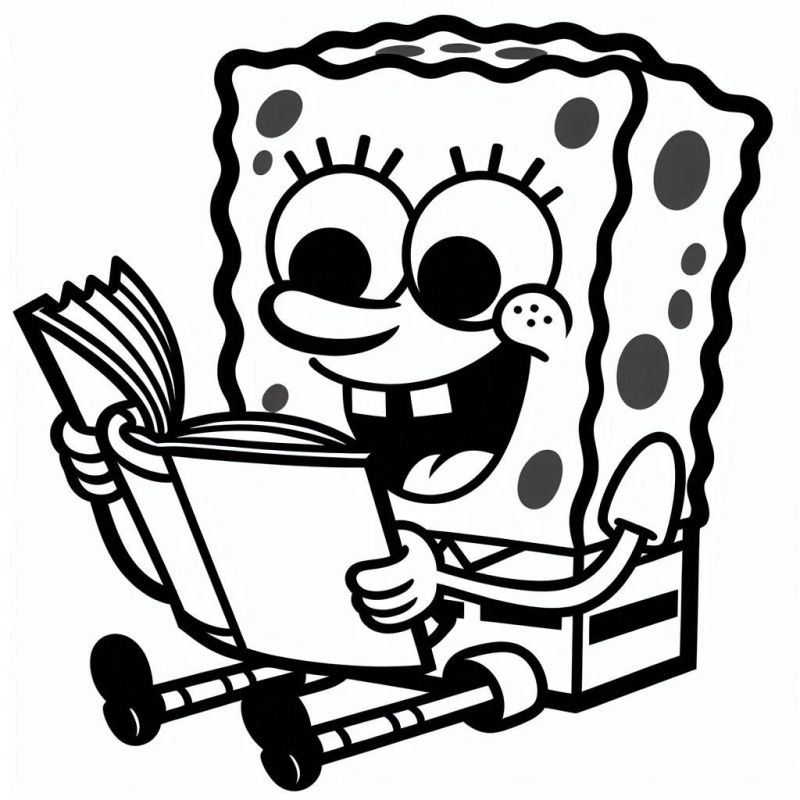 desenho para colorir e imprimir bob esponja