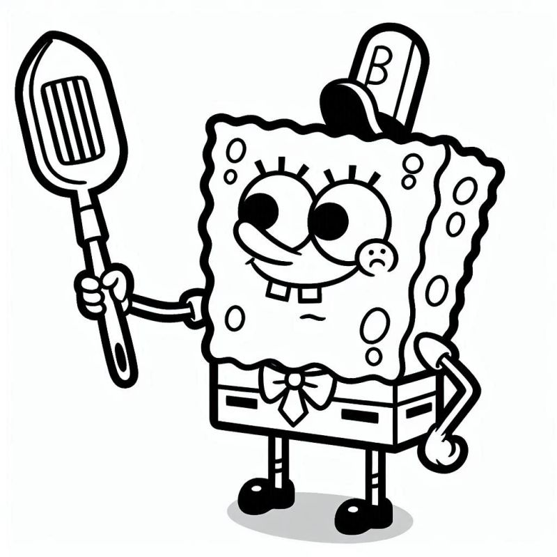 desenho para colorir e imprimir bob esponja