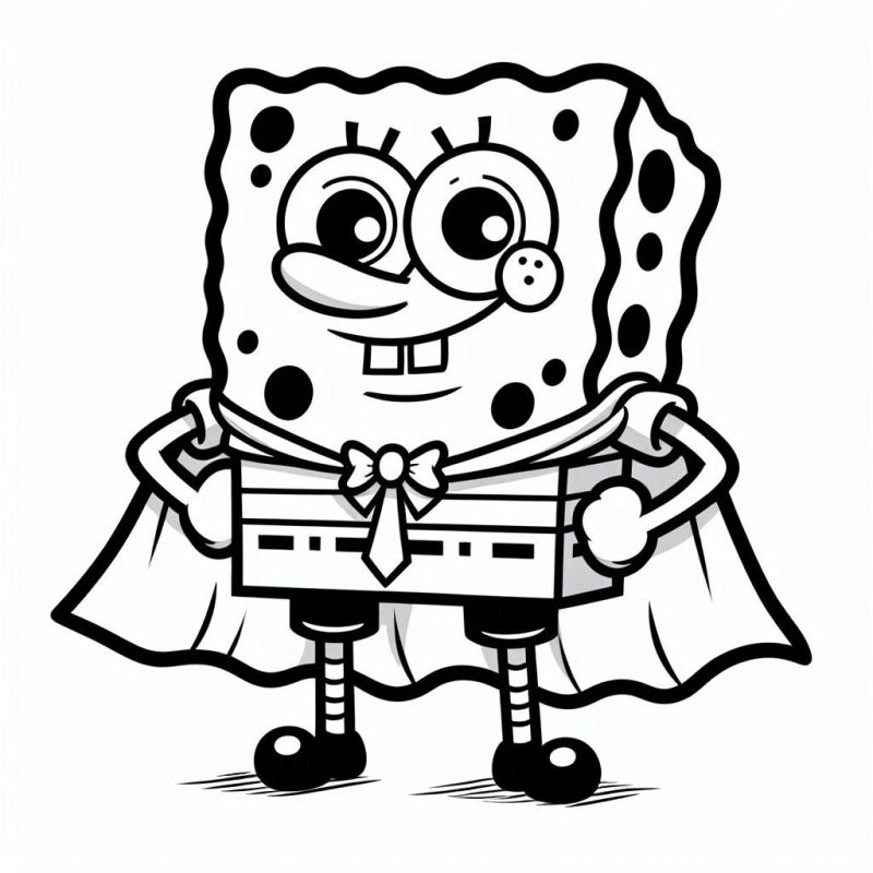 desenho para colorir e imprimir bob esponja