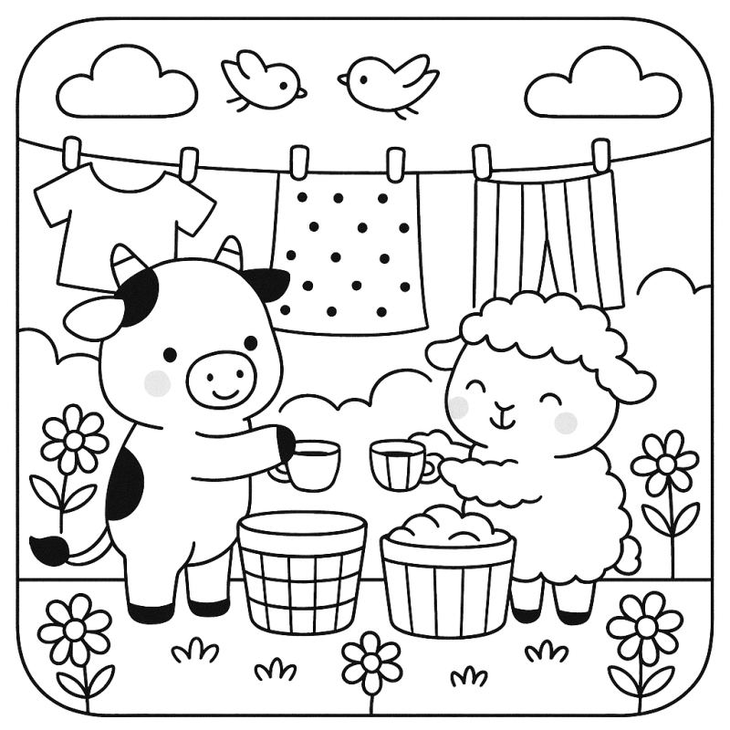 Cena Campestre Divertida para Colorir - Boobie Goods