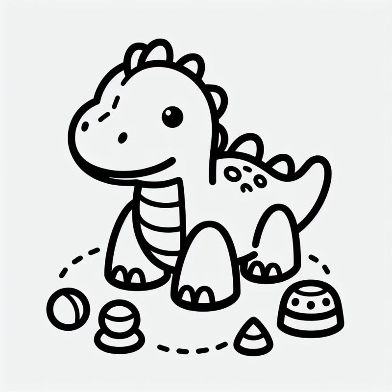 Dinossauro de Brinquedo: Uma Aventura Colorida