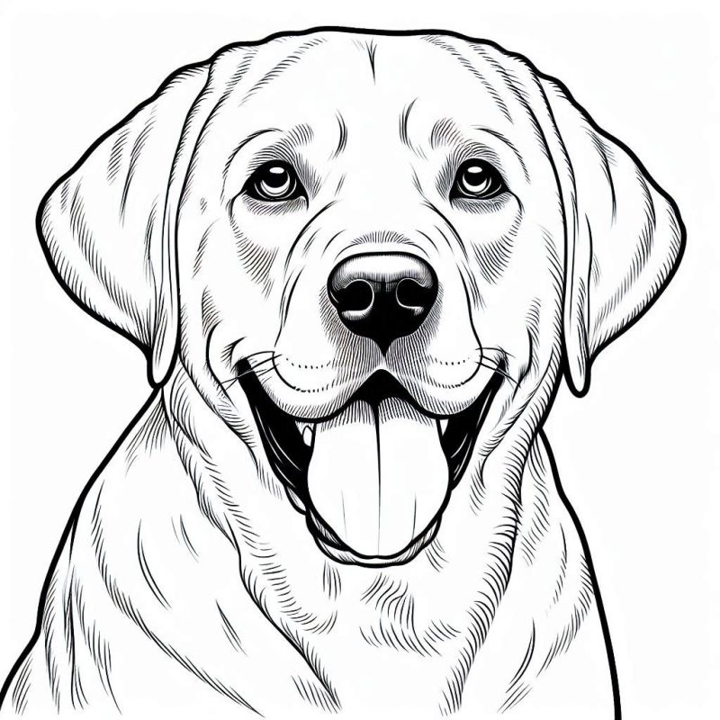 Desenho de Labrador Retriever para colorir