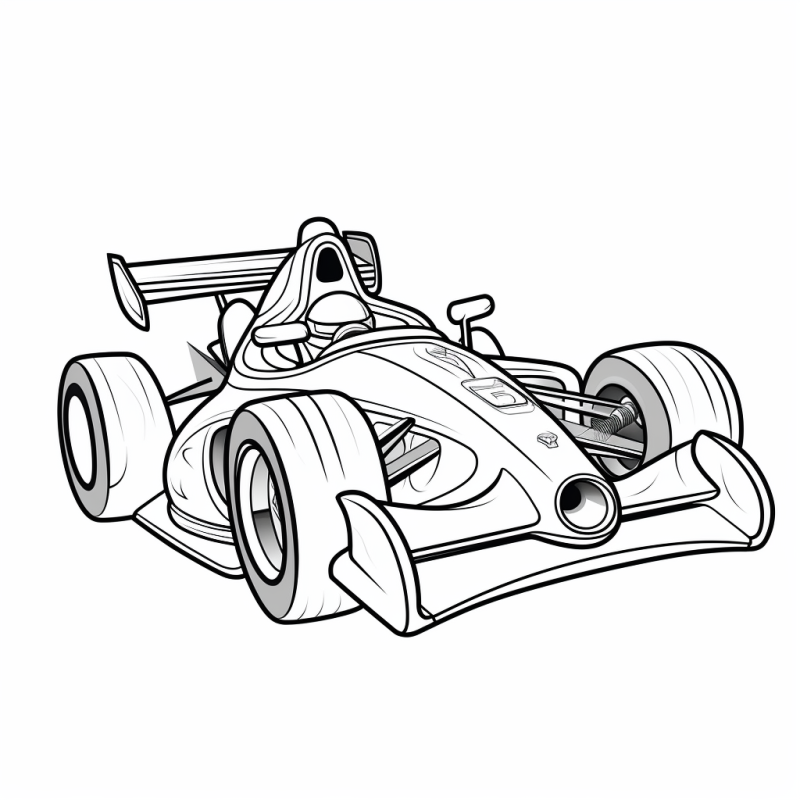 Carro de Corrida Desenho para Colorir