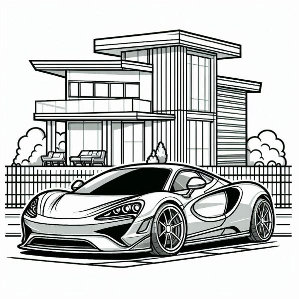 Carros Esportivos para Colorir