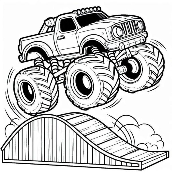 Desenhos de Monster Truck para Colorir