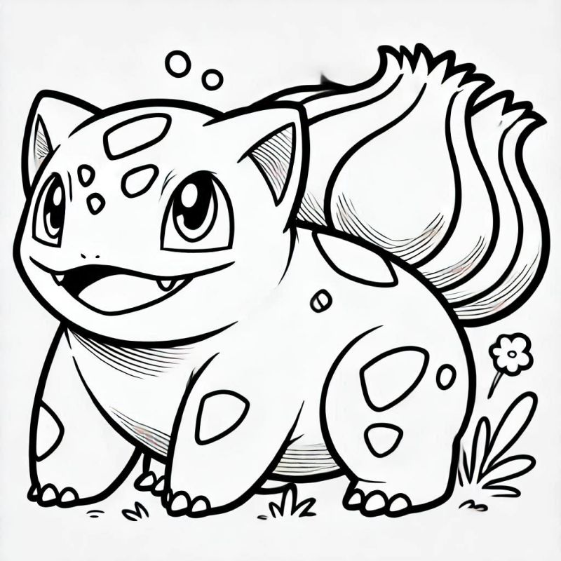 Desenho de Bulbasaur Pokémon para colorir