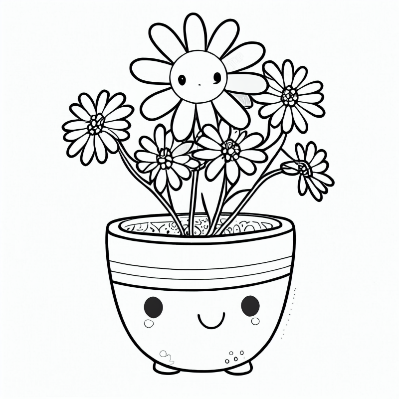 Desenho de Flores de cacto para Colorir - Colorir.com