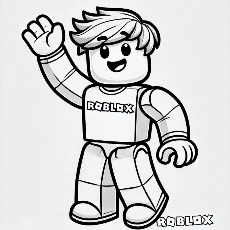 Desenho de Avatar Roblox para Colorir