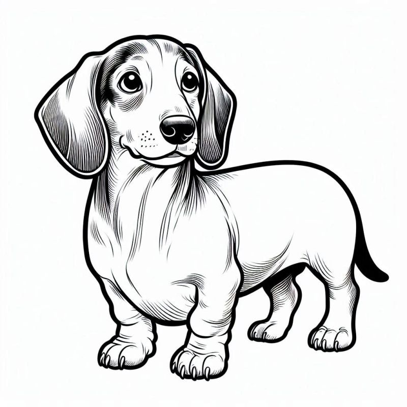 Desenho de Dachshund - Explore sua Criatividade