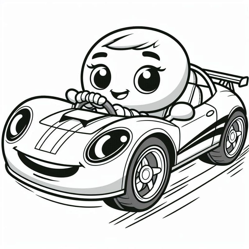 Desenho de Carro Esportivo para Colorir