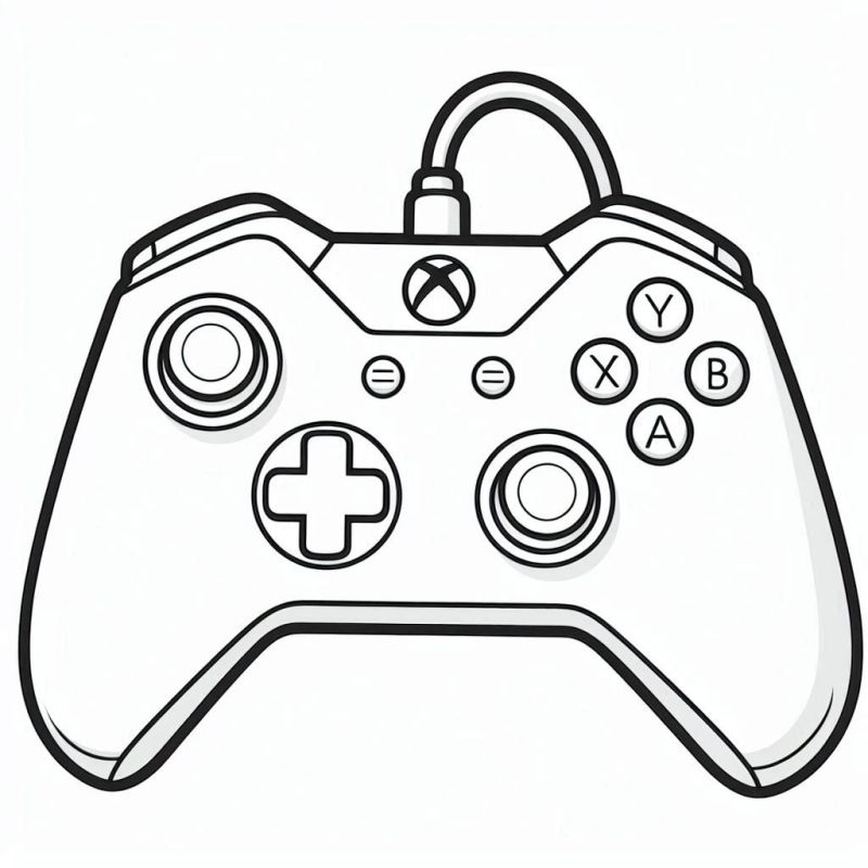 Desenho de Controle de Videogame para Colorir