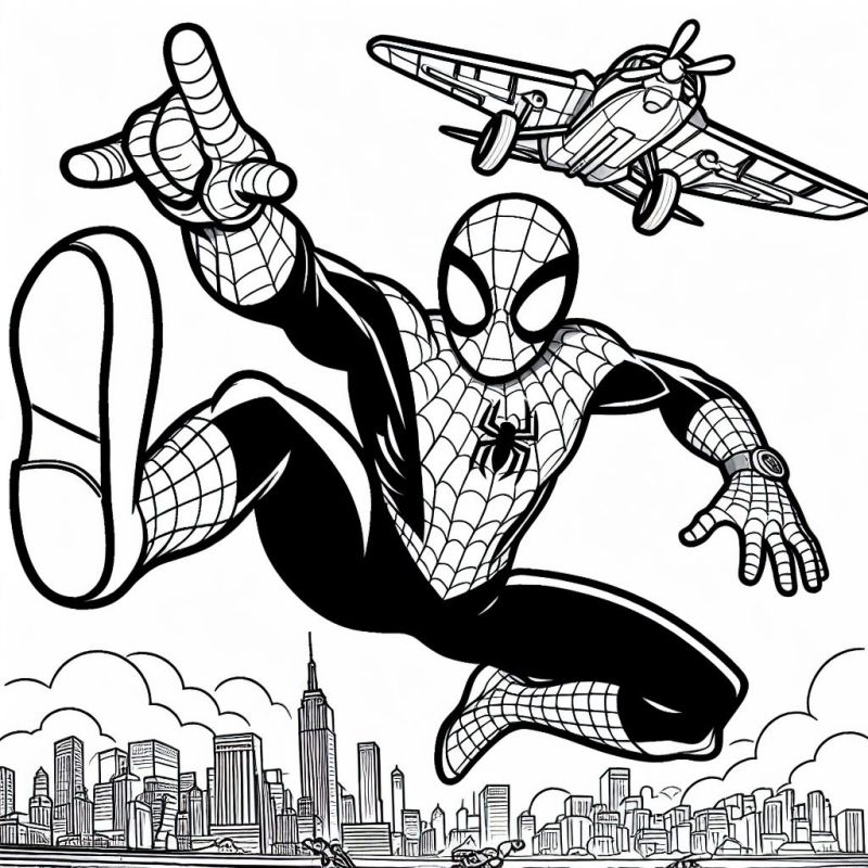 Colorir Homem-Aranha em Ação