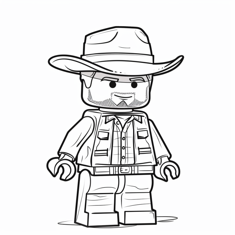 Desenho de Lego aventureiro explorador para colorir