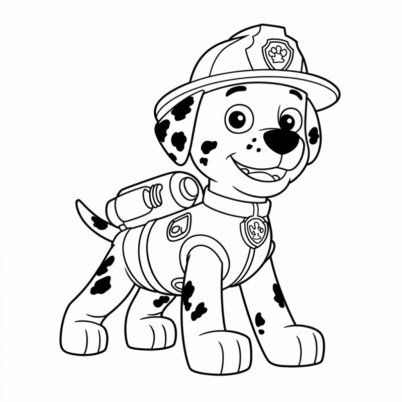 Divirta-se Colorindo Marshall, o Dálmata da Patrulha Canina