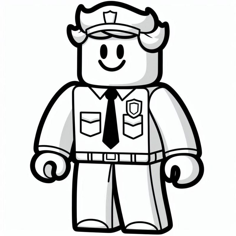 Desenho de Avatar Roblox Policial