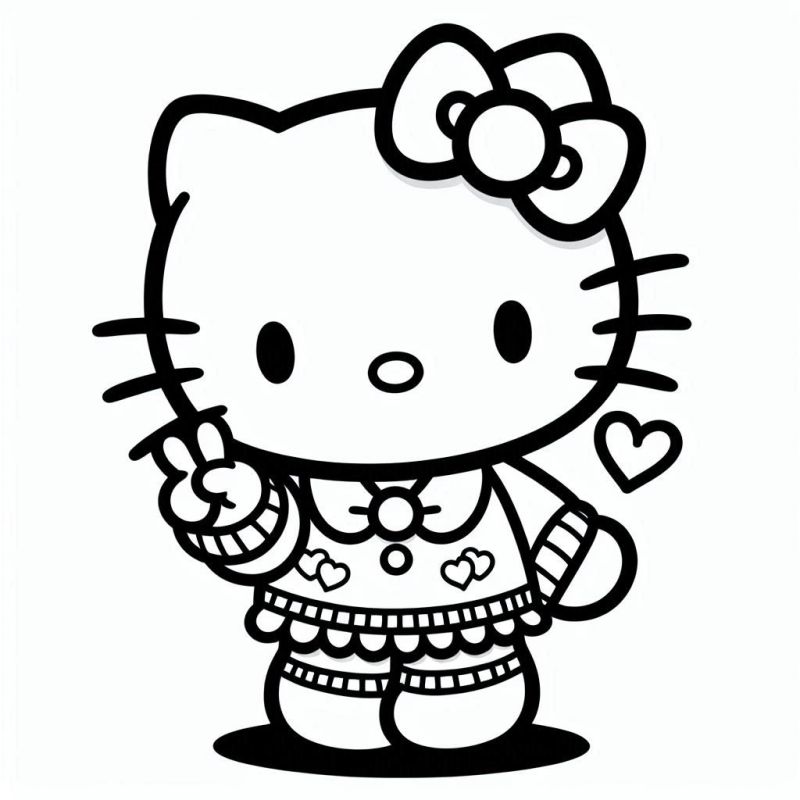 Colorir Hello Kitty: Um Desenho Encantador