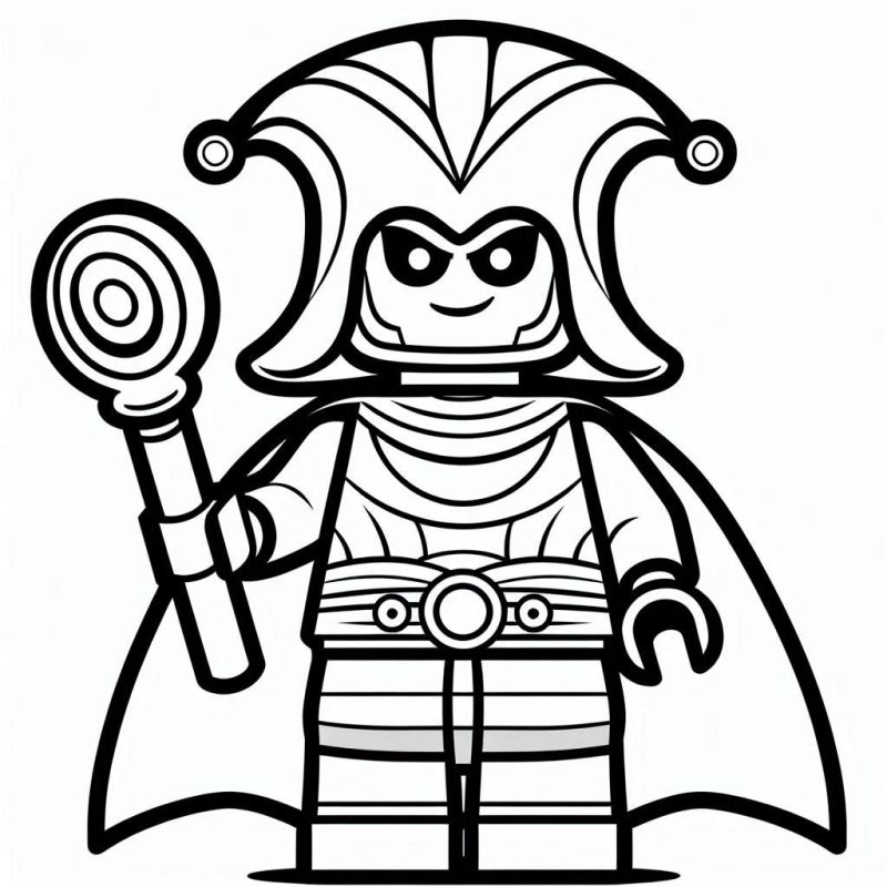 Desenho de Mago LEGO Clássico para Colorir