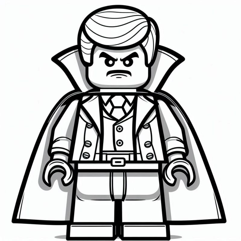 Desenho de Personagem Lego Vampiro para Colorir