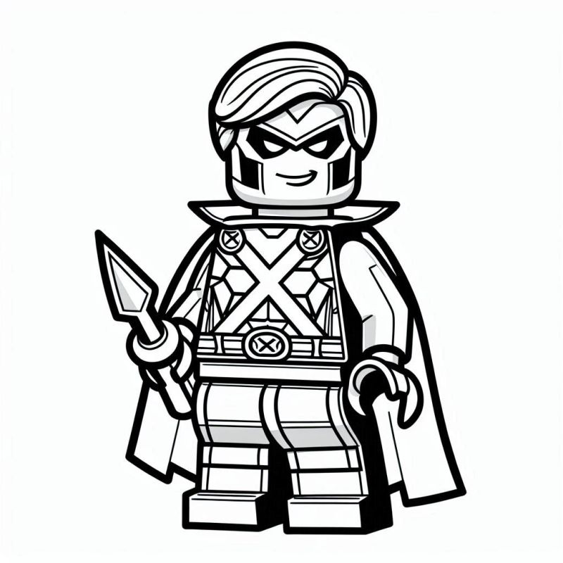 Super-Herói LEGO para Colorir com Detalhes