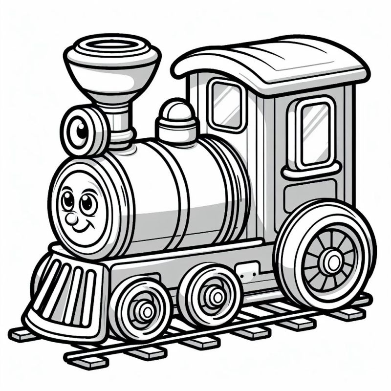 Desenho de Locomotiva para Colorir