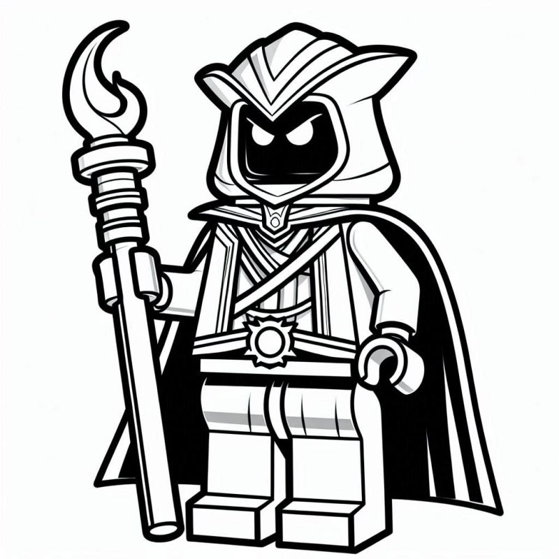 Desenho de Mago Lego para Colorir