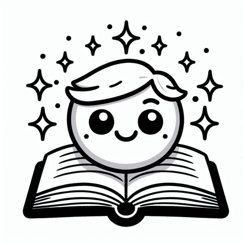 Desenho Fácil: Criança Feliz com Livro e Estrelas