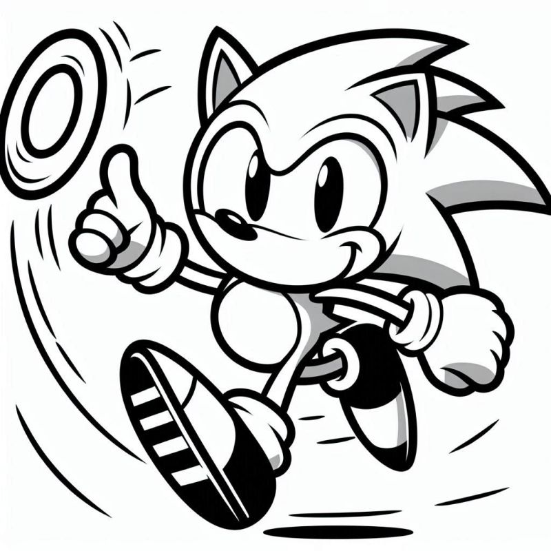 Sonic dinâmico para colorir