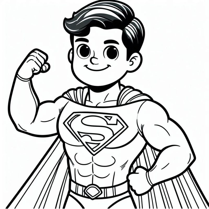 Desenho do Jovem Super Homem para Colorir