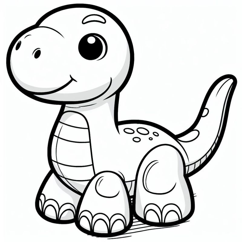 Desenho de Dinossauro de Brinquedo para Colorir