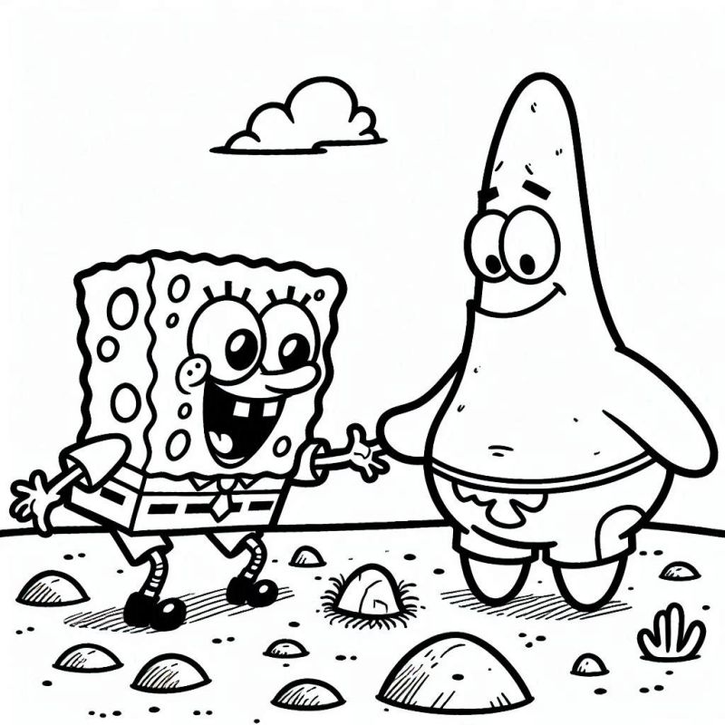 Colorindo a Diversão com Bob Esponja e Patrick