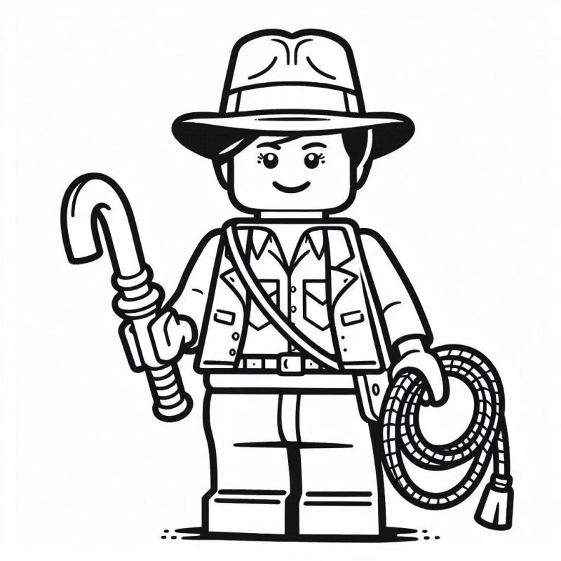 Desenho de Explorador Lego para Colorir