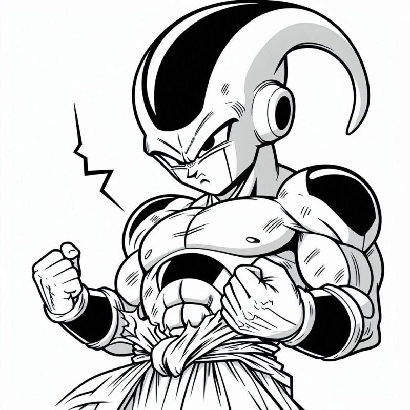 Desenho detalhado do Freeza do Dragon Ball para colorir