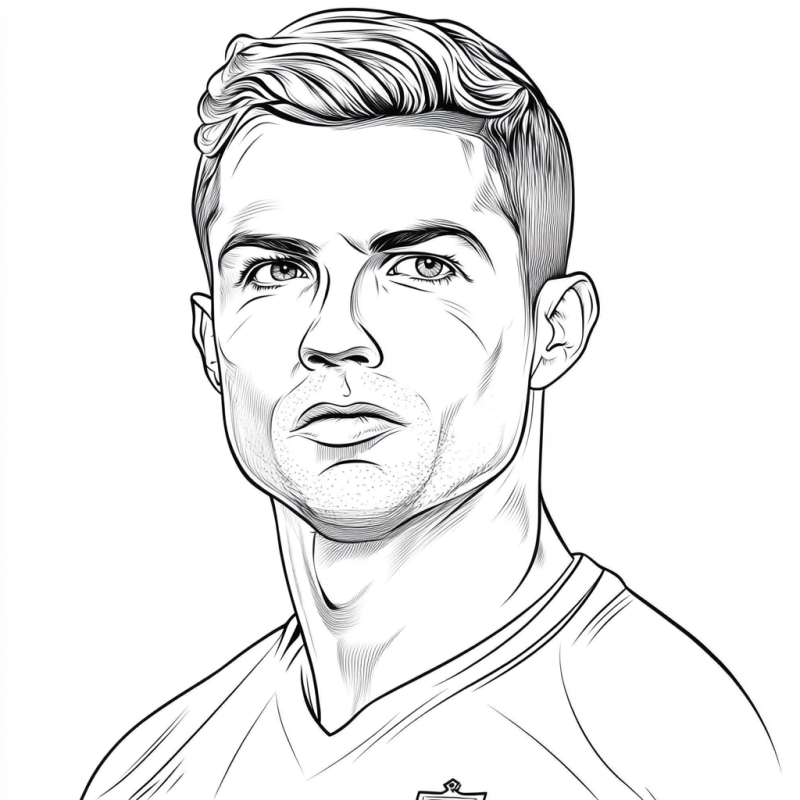 Colorir o Ícone: Cristiano Ronaldo em Detalhes