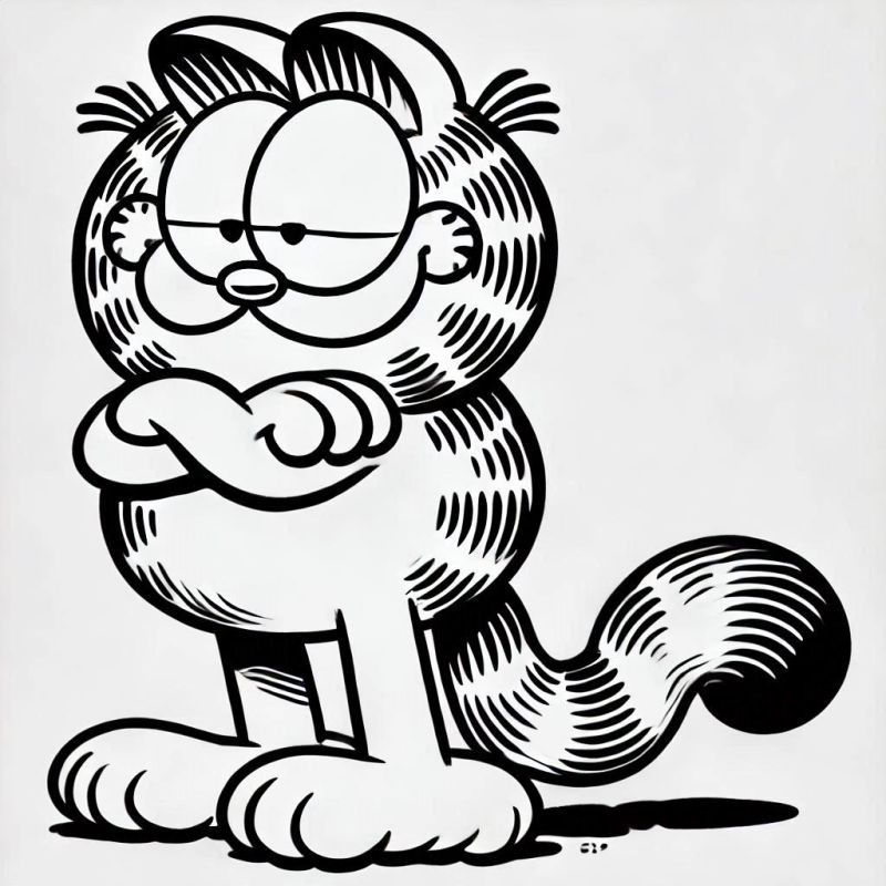 Desenho Exclusivo do Garfield para Colorir