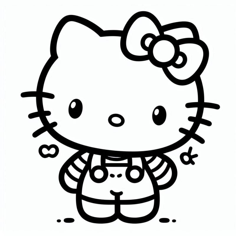 Desenho de Hello Kitty para Colorir: Charme e Criatividade