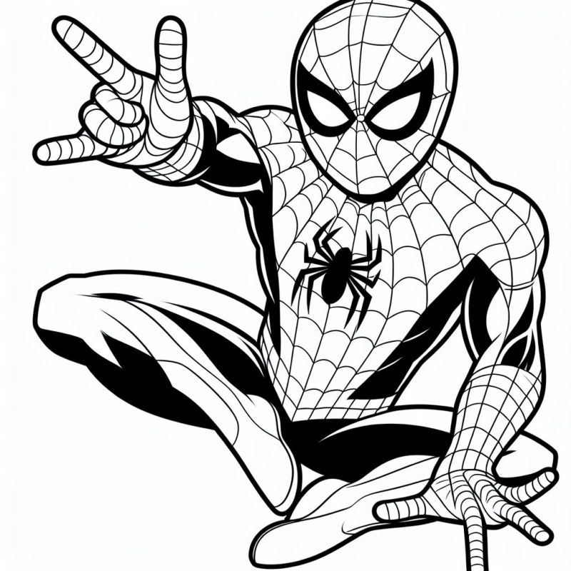 Colorir Homem-Aranha em Ação