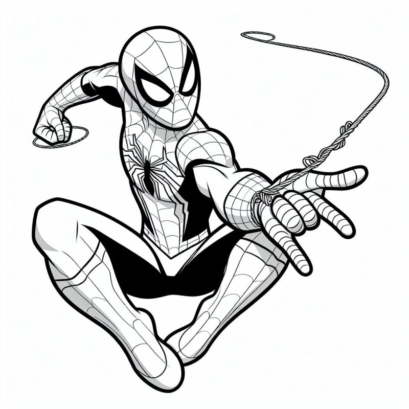 Desenho do Homem Aranha para Colorir