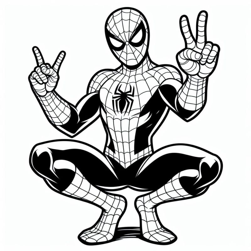 Desenho do Homem-Aranha para Colorir