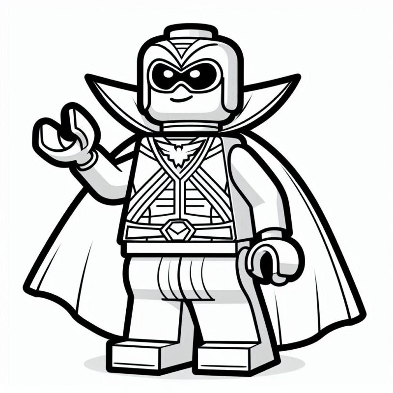 Desenho de Super-Herói Lego para Colorir