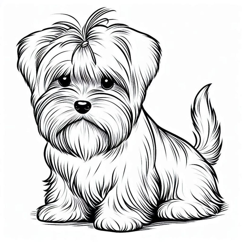 Colorindo o Charme do Yorkshire Terrier