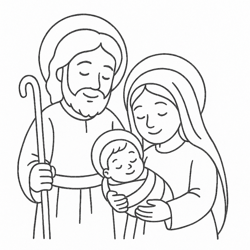 Colorir a Sagrada Família: Amor e Serenidade