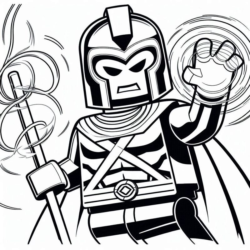 Imagem do Magneto LEGO para Colorir - Poder e Criatividade