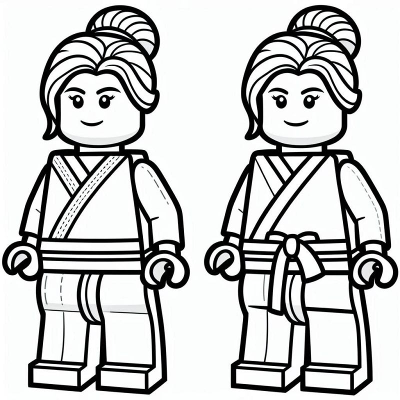 Desenhos de Personagens Lego Meninas para Colorir