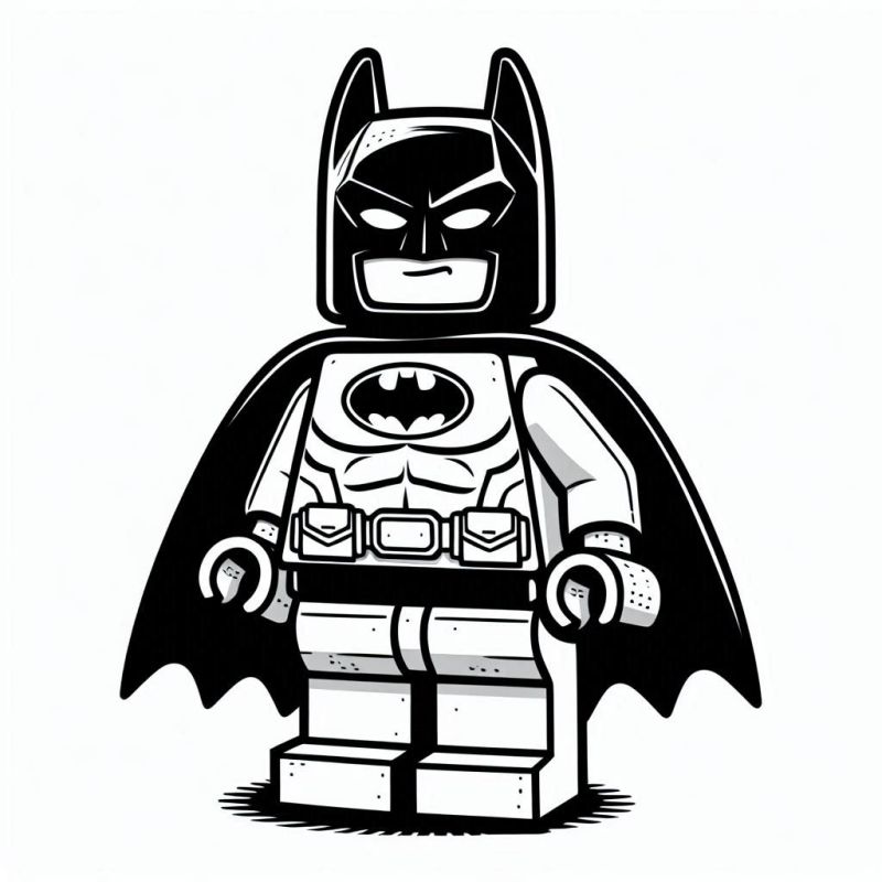 Desenho de Batman Lego para Colorir