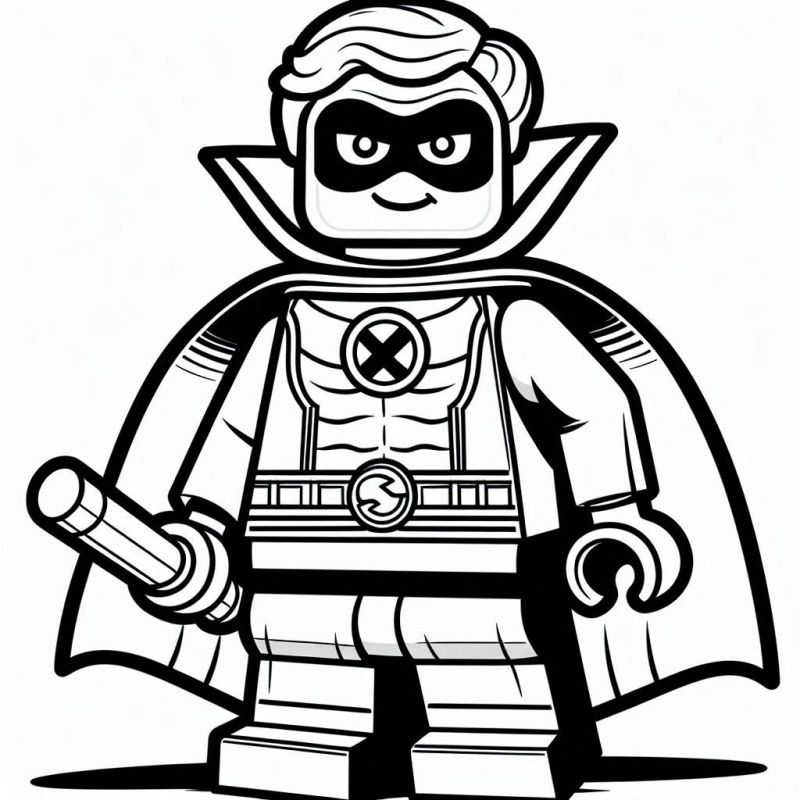 Desenho de Lego Super Herói Para Colorir