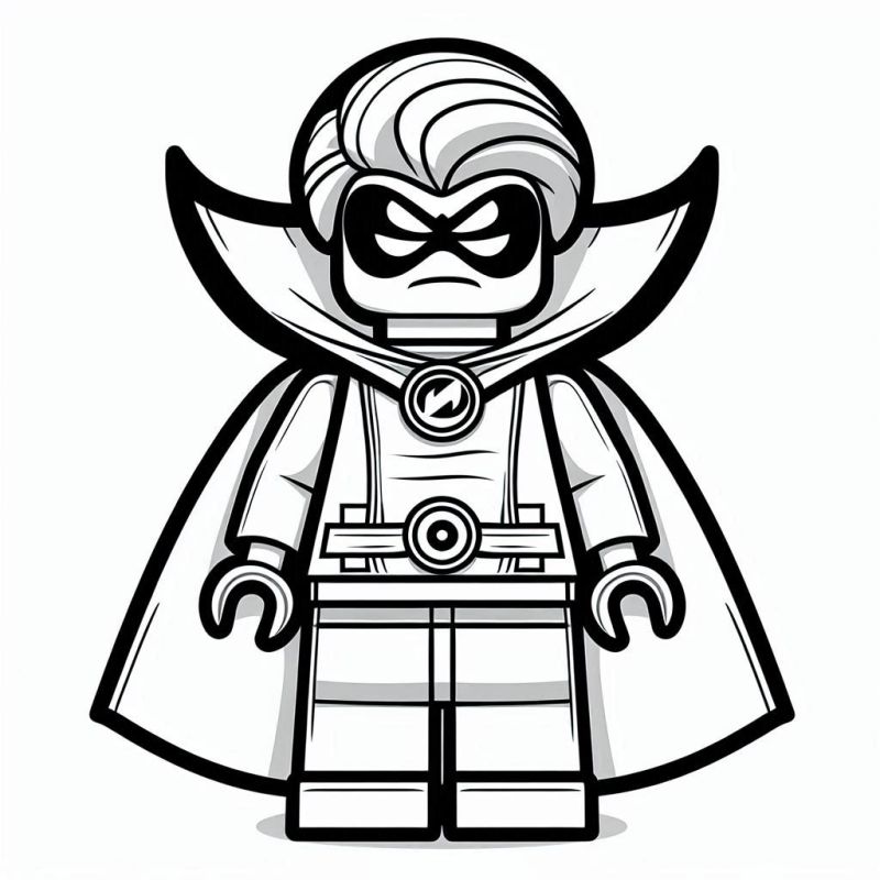 Desenho para Colorir de Personagem de Lego Super-Herói