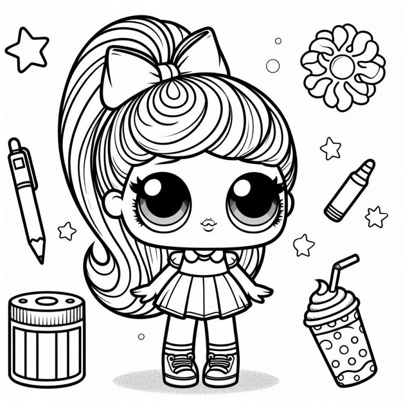 Boneca LOL Surprise Desenho para Colorir – Pintar e Colorir