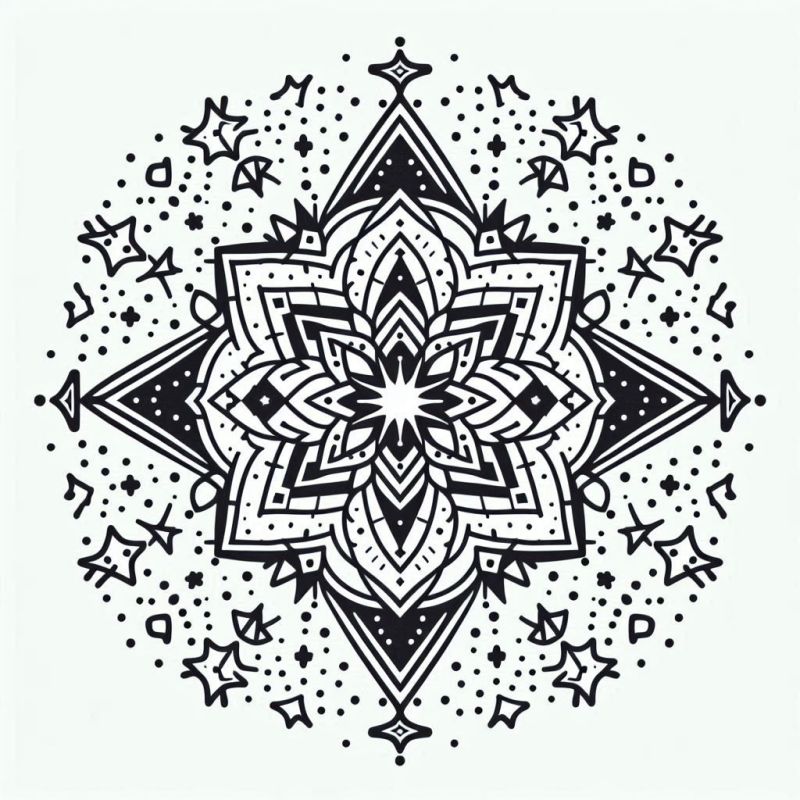 Mandala Detalhada Para Colorir